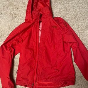 All red wind breaker I put it on once it was to small for me